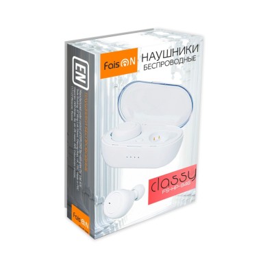 Беспроводные наушники TWS Faison Classy FS-HP-946 BT5.0/35mAh/4ч белые Беспроводные наушники TWS Faison Classy FS-HP-946 BT5.0/35mAh/4ч белые