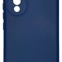 Накладка для Huawei Honor 70 5G Silicone cover без логотипа темно-синяя