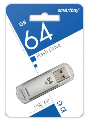 USB флеш накопитель Smartbuy 64GB V-Cut Silver (SB64GBVC-S) USB флеш накопитель Smartbuy 64GB V-Cut Silver (SB64GBVC-S)