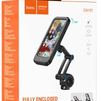 Держатель для мото/вело Hoco CA101 4.5"-7.0" с защитным экраном черный
