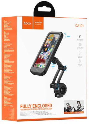 Держатель для мото/вело Hoco CA101 4.5&quot;-7.0&quot; с защитным экраном черный Держатель для мото/вело Hoco CA101 4.5"-7.0" с защитным экраном черный
