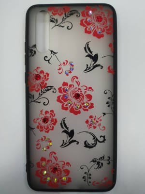 Накладка для Huawei P20 пластик матовый рисунок со стразами Накладка для Huawei P20 пластик матовый рисунок со стразами