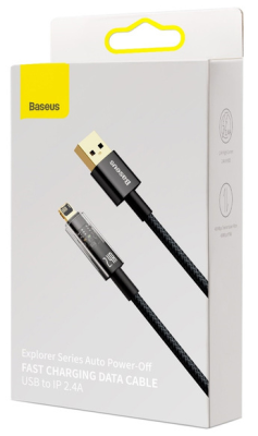 Usb Кабель-зарядка Lightning Baseus Explorer 2.4A 2м (CATS000501) черный Usb Кабель-зарядка Lightning Baseus Explorer 2.4A 2м (CATS000501) черный