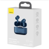 Мобильная Bluetooth-гарнитура Baseus SIMU S1 Pro TWS V5.1 сенсорные (NGS1P-03) синяя