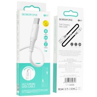 Usb Кабель-зарядка Type-C Borofone BX47 Coolway 3A 1м силиконовый белый