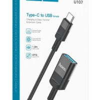 Кабель-удлинитель HOCO U107 Type-C (папа) - USB3.0 (мама) 1.2м черный