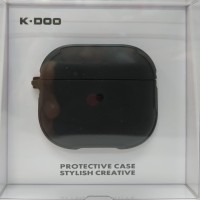 Кожаный чехол для AirPods 3 K-DOO CrashGuard черный