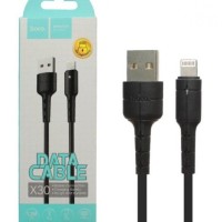 Usb Кабель-зарядка Lightning Hoco X30 Star 2.4A 1.2м силиконовый чёрный