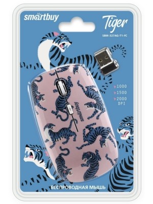 Мышь беспроводная Smartbuy 327AG Tiger 1 USB/DPI 1000-1500-2000/4 кнопки/2AAA (SBM-327AG-T1-FC) Мышь беспроводная Smartbuy 327AG Tiger 1 USB/DPI 1000-1500-2000/4 кнопки/2AAA (SBM-327AG-T1-FC)