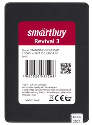 2,5&quot; SSD Smartbuy Revival 3 480GB TLC SATA3 2,5" SSD Smartbuy Revival 3 480GB TLC SATA3