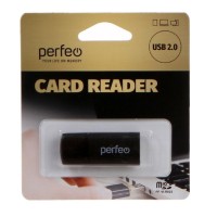 Картридер USB2.0 MicroSD Perfeo (PF-VI-R023) черный