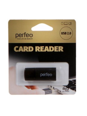 Картридер USB2.0 MicroSD Perfeo (PF-VI-R023) черный Картридер USB2.0 MicroSD Perfeo (PF-VI-R023) черный