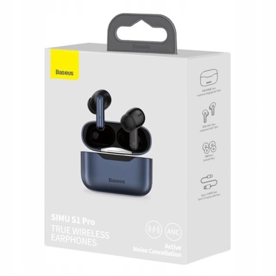 Мобильная Bluetooth-гарнитура Baseus SIMU S1 Pro TWS V5.1 сенсорные (NGS1P-0A) чёрная Мобильная Bluetooth-гарнитура Baseus SIMU S1 Pro TWS V5.1 сенсорные (NGS1P-0A) чёрная