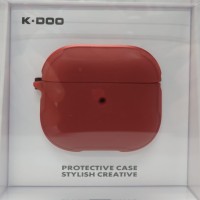 Кожаный чехол для AirPods 3 K-DOO CrashGuard красный