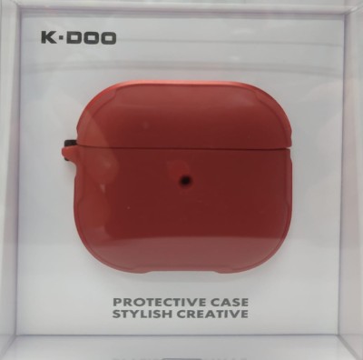 Кожаный чехол для AirPods 3 K-DOO CrashGuard красный Кожаный чехол для AirPods 3 K-DOO CrashGuard красный