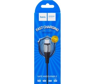 Usb Кабель-зарядка Lightning Hoco X38 Cool 2.4A 1м в тканевой оплётке чёрный Usb Кабель-зарядка Lightning Hoco X38 Cool 2.4A 1м в тканевой оплётке чёрный