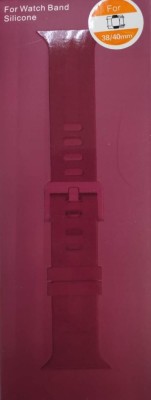 Сменный браслет силиконовый для Apple Watch 38mm с застежкой в коробке малиновый Сменный браслет силиконовый для Apple Watch 38mm с застежкой в коробке малиновый