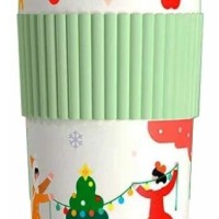 Термокружка Kiss Kiss Fish Rainbow 490ml бело-зеленый с узорами
