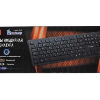 Клавиатура проводная Smartbuy Slim 206 USB/104+12 клавиш/1.4м черная (SBK-206US-K)