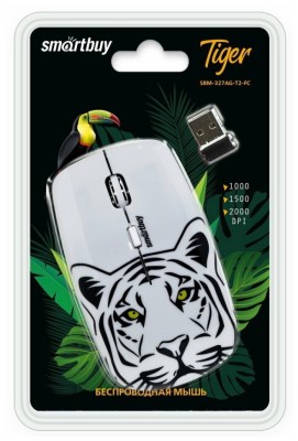 Мышь беспроводная Smartbuy 327AG Tiger 2 USB/DPI 1000-1500-2000/4 кнопки/2AAA (SBM-327AG-T2-FC) Мышь беспроводная Smartbuy 327AG Tiger 2 USB/DPI 1000-1500-2000/4 кнопки/2AAA (SBM-327AG-T2-FC)