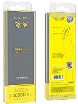 Powerbank Borofone BT19B 20000mAh 2USB серый Powerbank Borofone BT19B 20000mAh 2USB серый