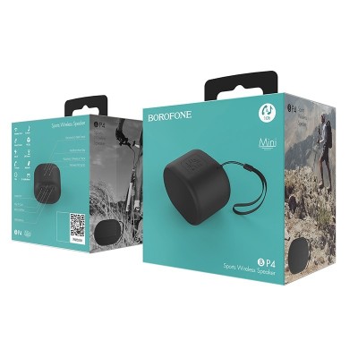 Bluetooth колонка Borofone mini BP4 BT5.0/1800mAh/10ч/3Вт/MicroSD/TF/AUX черная Bluetooth колонка Borofone mini BP4 BT5.0/1800mAh/10ч/3Вт/MicroSD/TF/AUX черная