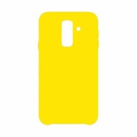 Накладка для Samsung Galaxy A6 Plus (2018) Silicone cover ярко-желтая