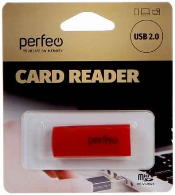 Картридер USB2.0 MicroSD Perfeo (PF-VI-R023) красный Картридер USB2.0 MicroSD Perfeo (PF-VI-R023) красный