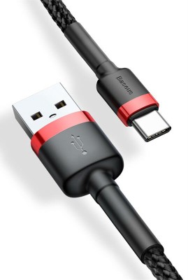 Usb Кабель-зарядка TYPE-C Baseus Cafule 2A 2м (CATKLF-C91) чёрно-красный Usb Кабель-зарядка TYPE-C Baseus Cafule 2A 2м (CATKLF-C91) чёрно-красный