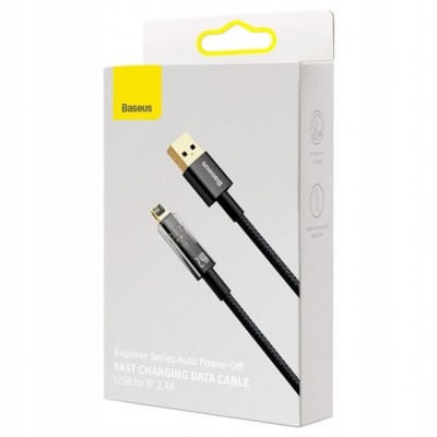 Usb Кабель-зарядка Lightning Baseus Explorer 2.4A 1м (CATS000401) черный Usb Кабель-зарядка Lightning Baseus Explorer 2.4A 1м (CATS000401) черный