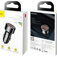 Автомобильное заряд. устр. Baseus Magic Series 2USB 6A 45W (CCMLC20A-01) черное