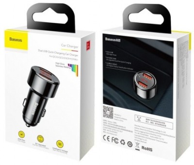 Автомобильное заряд. устр. Baseus Magic Series 2USB 6A 45W (CCMLC20A-01) черное Автомобильное заряд. устр. Baseus Magic Series 2USB 6A 45W (CCMLC20A-01) черное
