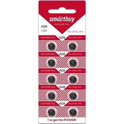 Батарейка часовая Smartbuy AG9-10B (200/2000) SBBB-AG9-10B Батарейка часовая Smartbuy AG9-10B (200/2000) SBBB-AG9-10B