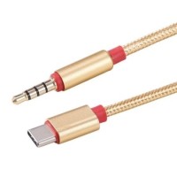 Кабель-переходник Type-C (папа) на AUX 3.5мм (папа) армированный