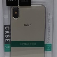 Накладка для i-Phone Xs Max Hoco Light силикон прозрачный черный