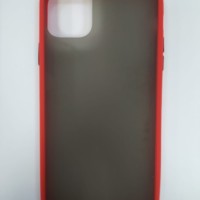Накладка для i-Phone 11 Pro Max силикон матовая бока цветные красные