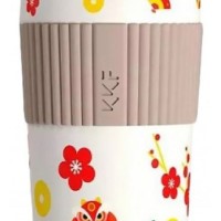 Термокружка Kiss Kiss Fish Rainbow 490ml бело-коричневый с узорами