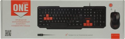 Проводной комплект клавиатура+мышь Smartbuy Smartbuy ONE черно-красный (SBC-230346-KR) Проводной комплект клавиатура+мышь Smartbuy Smartbuy ONE черно-красный (SBC-230346-KR)
