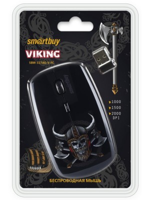 Мышь беспроводная Smartbuy 327AG Viking USB/DPI 1000-1500-2000/4 кнопки/2AAA (SBM-327AG-V-FC) Мышь беспроводная Smartbuy 327AG Viking USB/DPI 1000-1500-2000/4 кнопки/2AAA (SBM-327AG-V-FC)