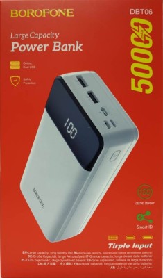 Powerbank Borofone DBT06 50000mAh 2USB/Type-C/Lightning с дисплеем белый Powerbank Borofone DBT06 50000mAh 2USB/Type-C/Lightning с дисплеем белый
