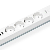 Perfeo сетевой фильтр "POWER STREAM", 2500W,  3,0м, 4 розетки, белый.