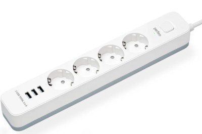 Perfeo сетевой фильтр &quot;POWER STREAM&quot;, 2500W,  3,0м, 4 розетки, белый. Perfeo сетевой фильтр "POWER STREAM", 2500W,  3,0м, 4 розетки, белый.