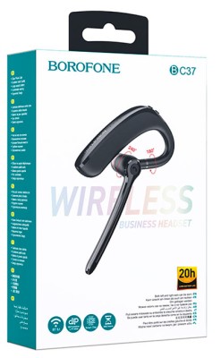 Bluetooth-гарнитура Borofone BC37 BT5.1//20ч черная Bluetooth-гарнитура Borofone BC37 BT5.1//20ч черная