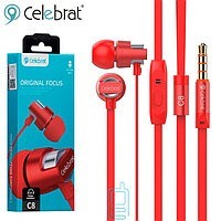 Наушники с микрофоном Celebrat C8 1.2м красные Наушники с микрофоном Celebrat C8 1.2м красные