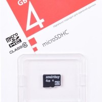 micro SDHC карта памяти Smartbuy 4GB Class 10 (без адаптера)