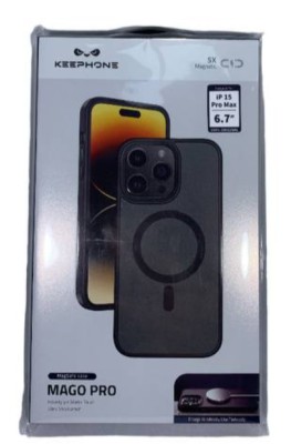 Накладка для i-Phone 15 Pro Max Keephone Mago Pro Magsafe матовый черный Накладка для i-Phone 15 Pro Max Keephone Mago Pro Magsafe матовый черный