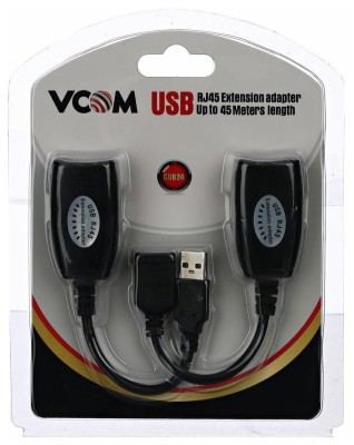 Адаптер-удлинитель VCOM RJ45/USB (мама)-RJ45/USB (папа) до 45 метров Адаптер-удлинитель VCOM RJ45/USB (мама)-RJ45/USB (папа) до 45 метров
