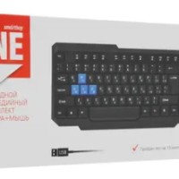 Проводной комплект клавиатура+мышь Smartbuy ONE черно-синий (SBC-230346-KB)