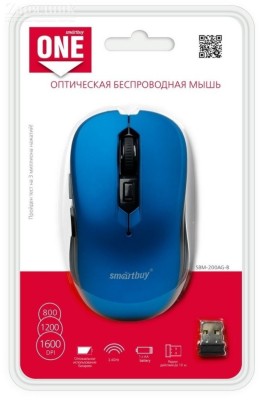 Мышь беспроводная Smartbuy ONE 200AG (SBM-200AG-B)/40 синяя Мышь беспроводная Smartbuy ONE 200AG (SBM-200AG-B)/40 синяя