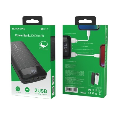 Powerbank Borofone BT21A 20000mAh 2USB 2A черный Powerbank Borofone BT21A 20000mAh 2USB 2A черный